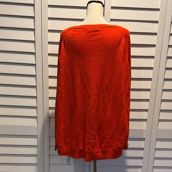 The Limited Vibrant Orange Long Sleeve Top very soft with side detail. - Picture 6 of 10